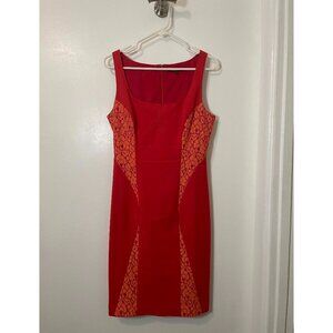 Black Halo Red Liana Lace Cocktail Dress Size 10